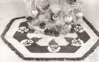 Crochet Santa Xmas Tree Skirt Rug Christmas Pattern  