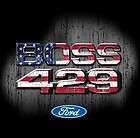 Ford Mustang 429 Boss Engine Licensed Logo Black T Shirt