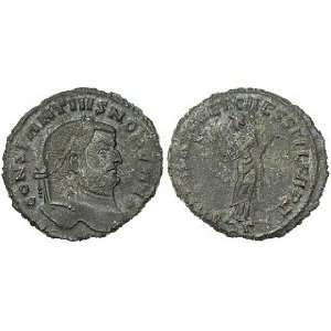  Constantius I, May 305   25 July 306 A.D.; Silvered Follis 