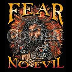Fear No Evil SS T Shirts Christian Biker Motorcycle S  