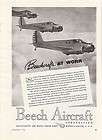Beechcraft AT 10 Airplane Beech Wichita KS Ad 1941 Army  