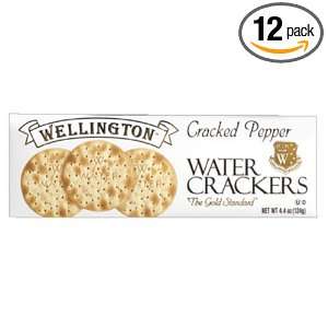 Wellington Cracked Pepper Cracker, 4.4 Ounce Boxes (Pack of 12 