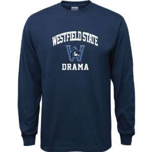  Westfield State Owls Navy Youth Drama Arch Long Sleeve T 