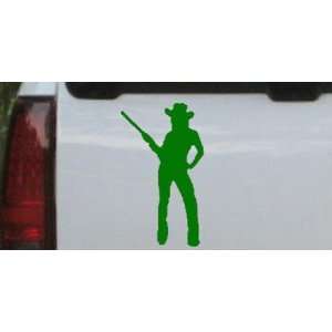 Cowgirl With Gun Western Car Window Wall Laptop Decal Sticker    Dark 