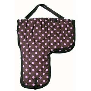  Western Horse Saddle Carrier Brown Pink Polka Dots Sports 