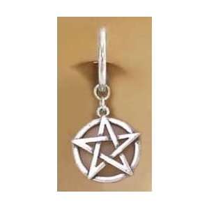   Navel Non Clip on Piercing Wicca Wiccan Pentacle Dangle Ring Jewelry