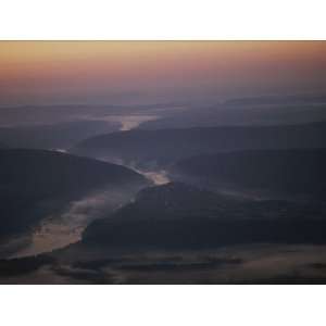 Aerial over Maryland, Virginia and West Virginia at Harpers Ferry 