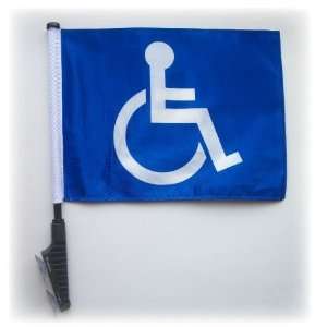  Handicap Golf Cart Flag with EZ STICK On & Off Suction Cup 