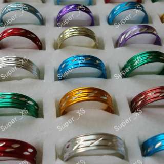 Wholesale jewelry lots of 100pcs Aluminum alloy Fashion Rings New free 