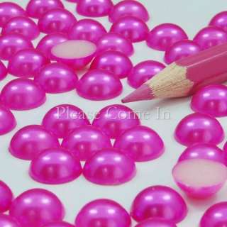 50 pieces of flat back acrylic pearl excellent for craft projects.