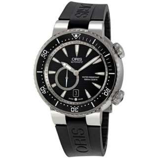 Oris Titan Divers Small Second Rubber Band Mens Watch 643 7638 7454RS 