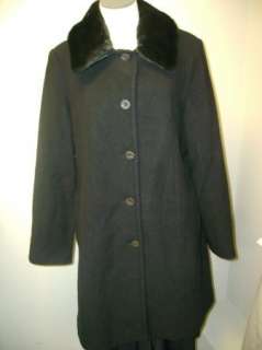 Centigrade WoolBlend Walker Coat w/Removabl Faux Fur Bl  