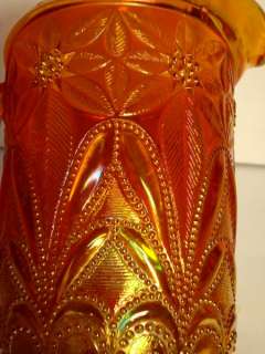 Imperial Carnival Glass Marigold Poinsettia Milk Pitcher  
