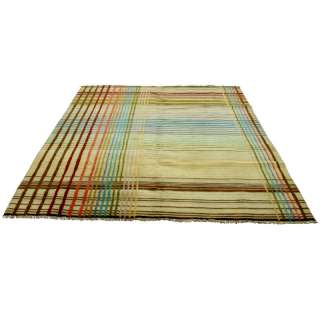 6ft x 9ft Jasper Indian Hand Knotted Wool Rug   