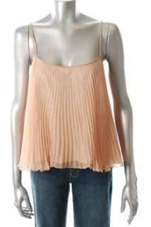 Torn By Ronny Kobo NEW Beige Pleated Blouse Sale Top L  