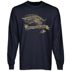   Akron Zips Tackle Long Sleeve T Shirt   Navy Blue