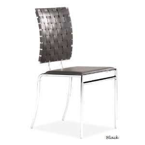  Zuo Criss Cross Dining Chair Set of 4   Black