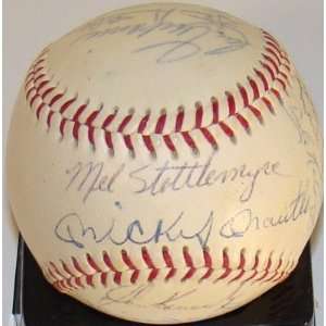 1967 Yankees Team 17 SIGNED OAL Cronin Baseball   Autographed 