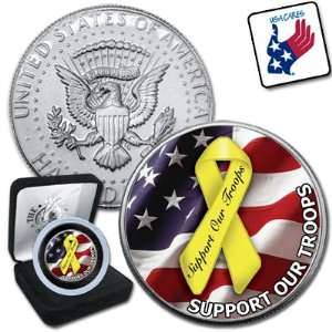  Support Our Troops Colorized Half Dollar Everything 