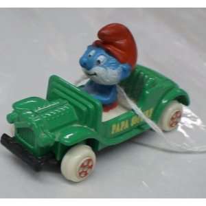  Vintage Smurfs Papa Smurf Die Cast Car Loose Toys & Games