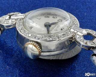 Rare Ladies Girard Perregaux Platinum Diamond Art Deco Watch  