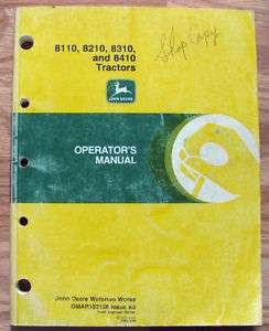 John Deere 8310 8410 8110 8210 Tractor Operators Manual  