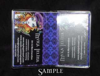 Gothic Red Rose Fairy Art ID Business Card Holder Terri  