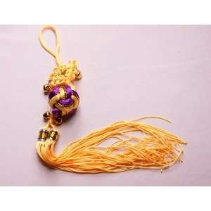 Feng shui Yellow Chinese Knot Chain  good for wealth J155 