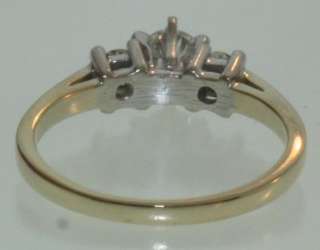 14k yellow gold GIA 3 stone .56ct diamond engagement ring 3g VS2 G 