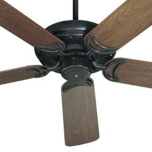   Fan in Matte Black Finish Old World with Rosewood / Walnut Blades