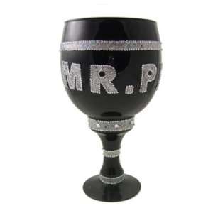  Mr. Pimp Pimp Cup black glass with silver glitter Kitchen 