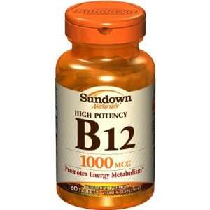  Sundown Naturals  Vitamin B 12, 1000mcg, 60 tablets 