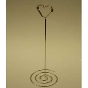  9 Pack Chrome Table Number Holder Stands with Swirl Base 