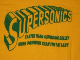 Vintage 70s SEATTLE SUPERSONICS T SHIRT NOS sonics nba  