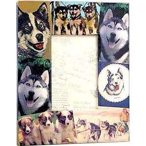  Collectible ALASKAN HUSKY vintage collage picture frame by 