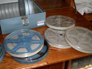  VICTOR Film Box With 11 Take Up Reel & Can 8mm 7 Projector Movie 