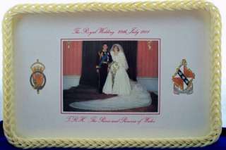 ROYAL WEDDING TEA TRAY PRINCE CHARLES PRINCESS DI 1981  