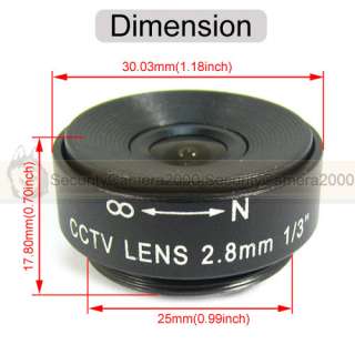 F2.0 2.8mm CS Mount Lens for CCTV Box Camera  