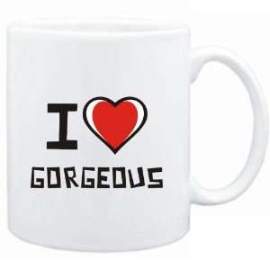 Mug White I love gorgeous  Adjetives 