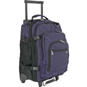 Rolling Wheeled Laptop/Notebook Backpack Bag Navy NEW  