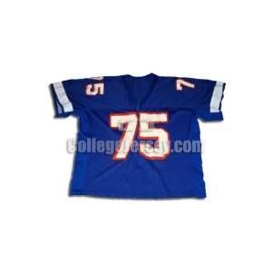  Blue No. 75 Game Used Boise State Football Jersey (SIZE XL 