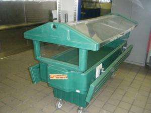 Cambro Salad Bar Cart with Plexiglass Sneeze Guard Green  