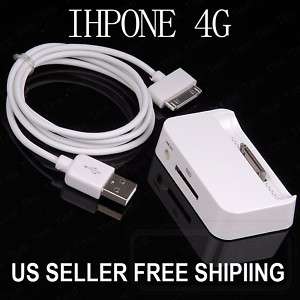 USB Desktop Dock Data Sync Charger Cable for iPhone 4  