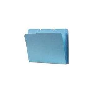Top Tab File Folder, Blue, Letter Size, 11 pt, Reinforced Tab, Third 