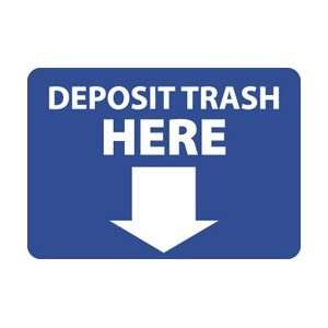 ENV28PB   Deposit Trash Here 10 X 14, Pressure Sensitive Vinyl 