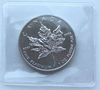 2012 1 oz 0.9995 Fine Platinum Canadian Maple Leaf  