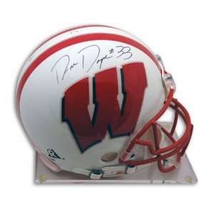 Signed Ron Dayne Helmet   with # 33 Inscription   Autographed NFL 