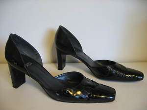 STUART WEITZMAN Black Leather Mules Heels Shoes Size 9B  