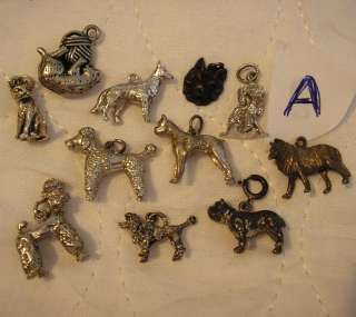 14 asstd Sterling Silver ANIMAL Charms Bears, Horses,+  