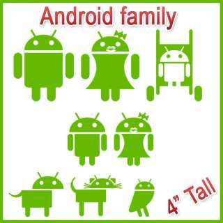 Android Family computer Car Decal Vinyl   Family Stick  